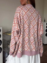 Letter Round Neck Long Sleeve Sweater - Trendsi - Flyclothing LLC