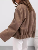 Button-Down Long Sleeve Outerwear - Trendsi - Flyclothing LLC