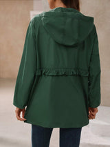 Ivy Lane Outdoor Waterproof Long Sleeve Hooded Windbreaker - Trendsi - Flyclothing LLC