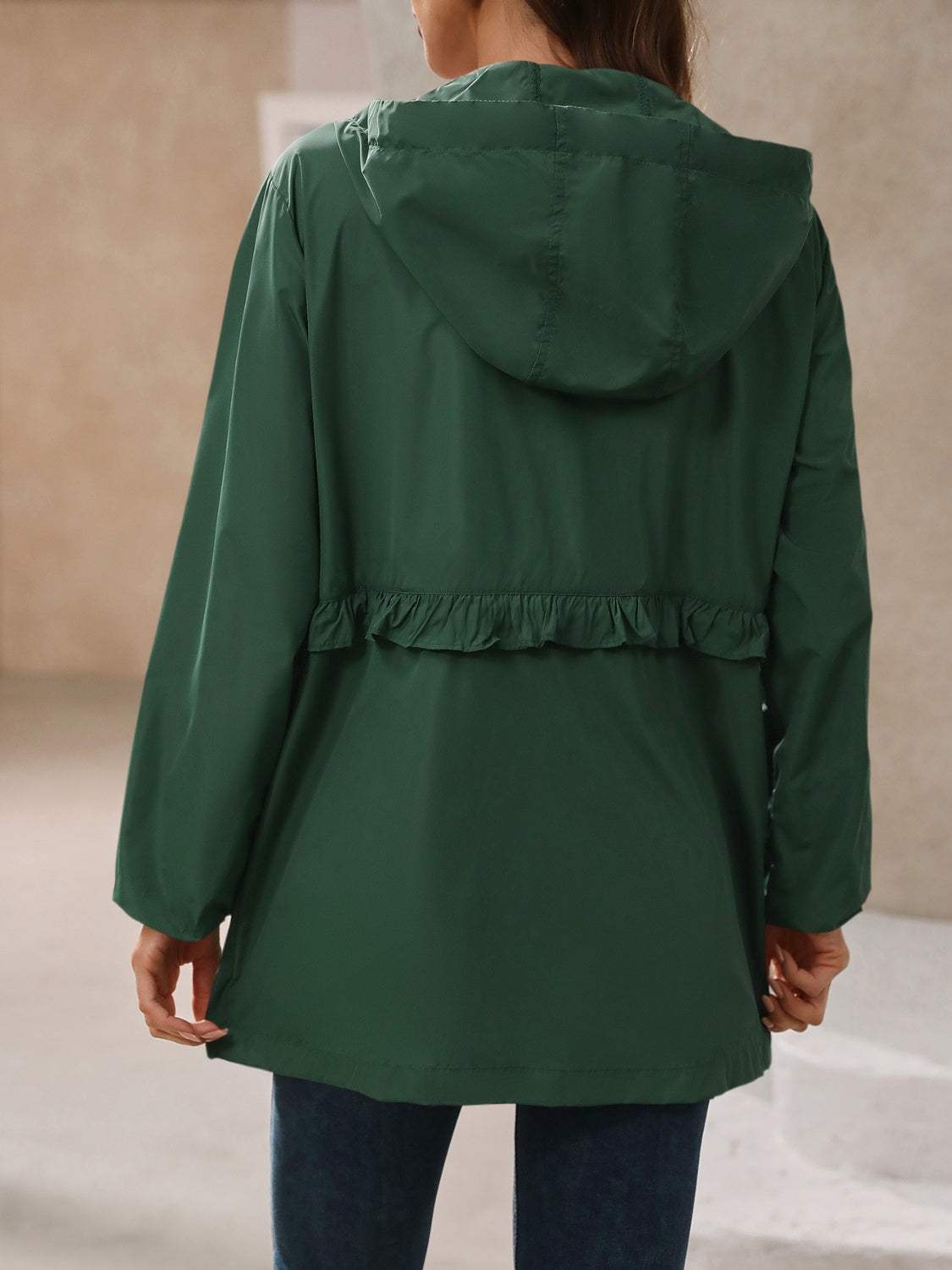 Ivy Lane Outdoor Waterproof Long Sleeve Hooded Windbreaker - Trendsi - Flyclothing LLC