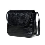 Diva Black Croco Sling Bag - Classy Leather Bags - Flyclothing LLC