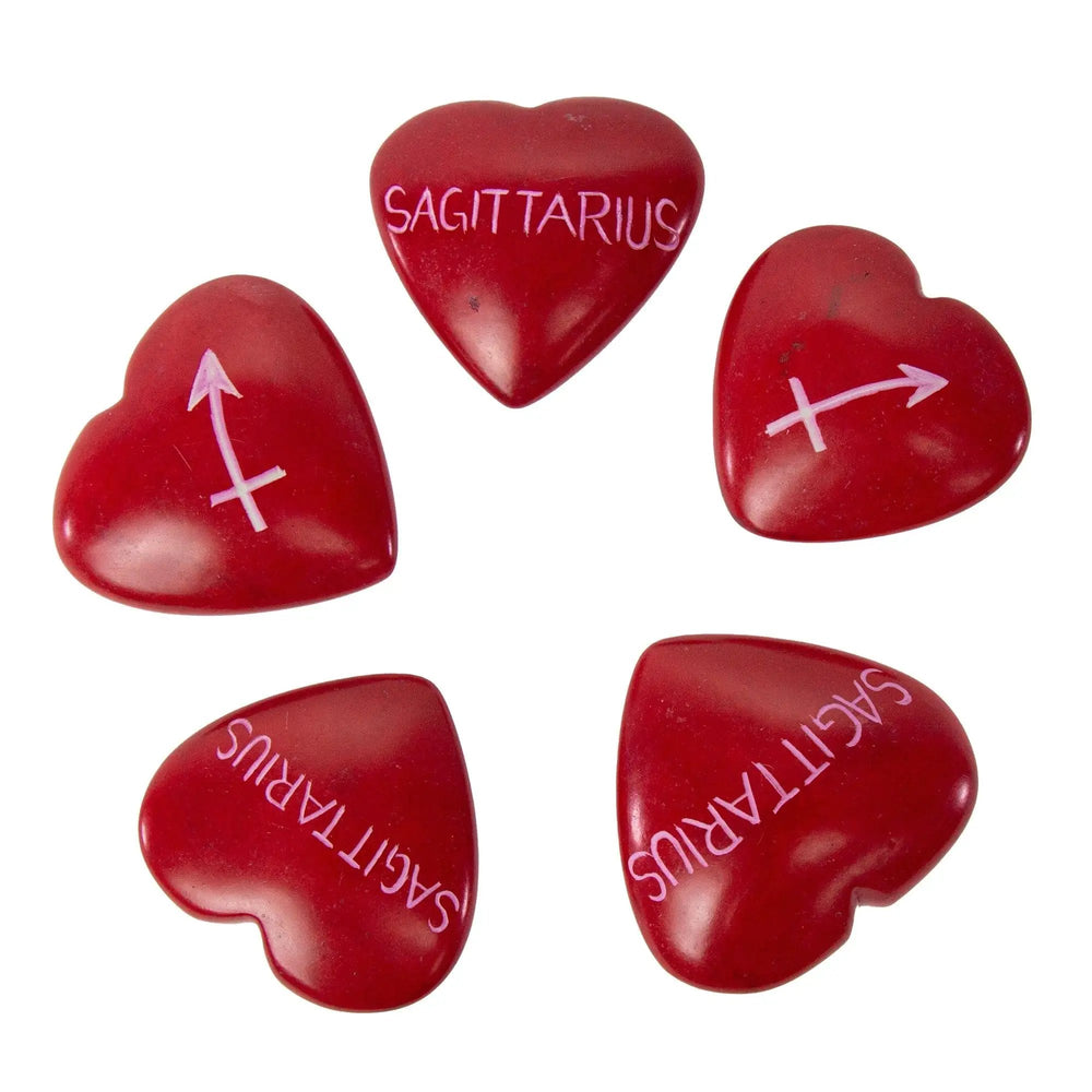 Zodiac Soapstone Hearts, Pack of 5: SAGITTARIUS - SMOLArt