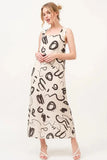 And The Why Square Neck Abstract Printed Maxi Dress - Trendsi