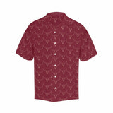 Baha Ranch Burgandy Longhorn Men's Western Camp Shirt