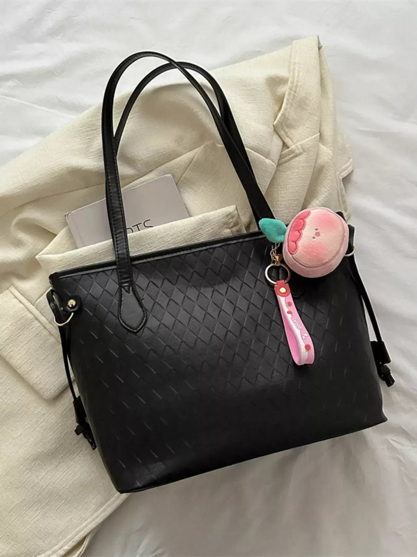 Woven Pattern Tote Bag - Trendsi - Flyclothing LLC