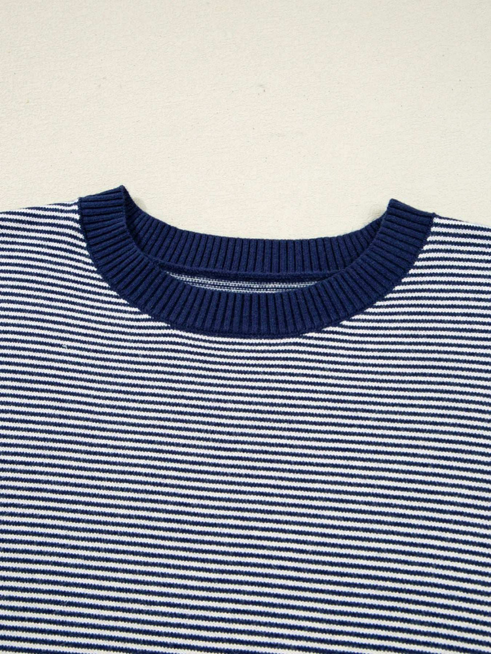 Stripe Dolman Oversize Tunic Sweater - Trendsi - Flyclothing LLC