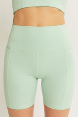 Love Tree High Waist Seam Detail Active Shorts - Trendsi