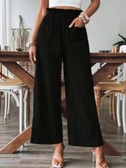 Frill Wide Leg Pants - Trendsi