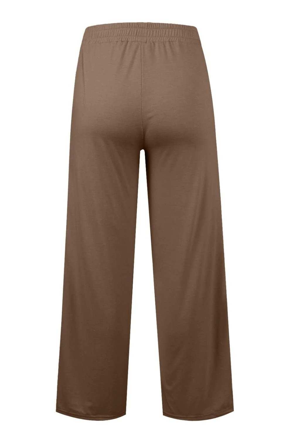 Drawstring Elastic Waist Wide Leg Pants - Trendsi - Flyclothing LLC