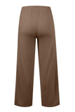 Drawstring Elastic Waist Wide Leg Pants - Trendsi - Flyclothing LLC