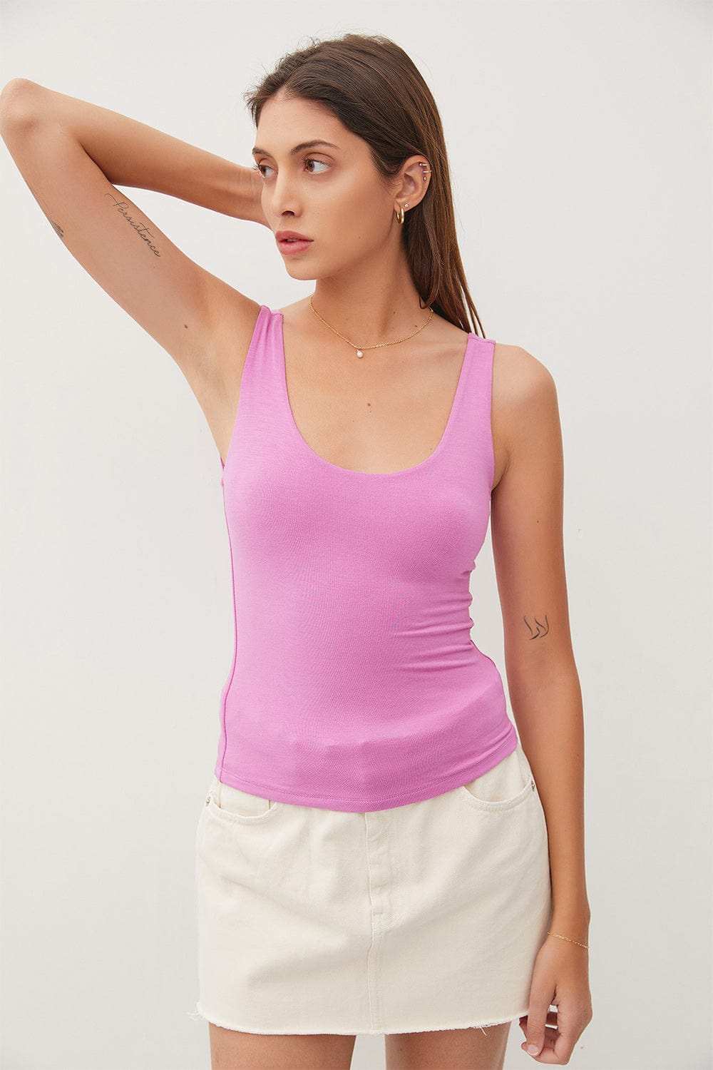 Be Cool Scoop Neck Wide Strap Tank - Trendsi - Flyclothing LLC