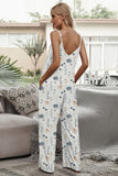 Printed Spaghetti Strap Jumpsuit - Trendsi