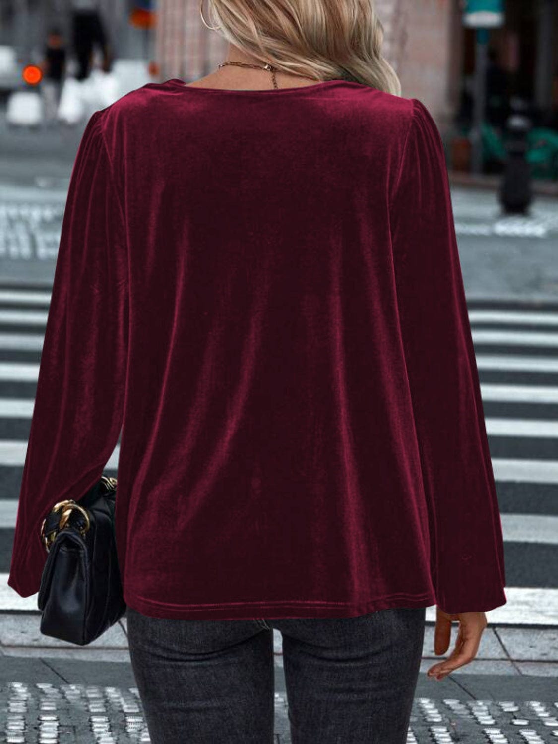 Lovelet Cowl Neck Long Sleeve Blouse - Trendsi