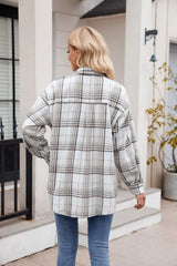 Casual Plaid Long Sleeve Shirt - Trendsi - Flyclothing LLC