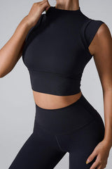 Mock Neck Active Tank - Trendsi - Flyclothing LLC