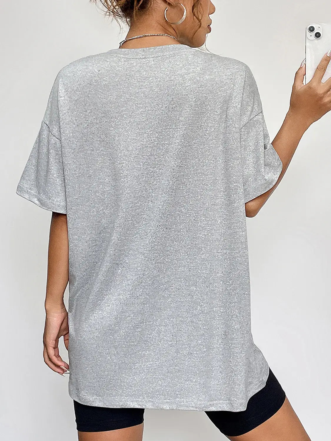 Round Neck Short Sleeve Ghost Graphic T-Shirt - Trendsi - Flyclothing LLC