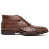 43-594-BRN MARCO Ostrich Quill Chukka Boot, Brown - Zelli Italia - Flyclothing LLC