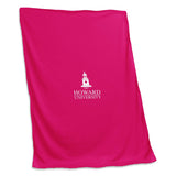 Howard U Hot Pink Sweatshirt Blanket (Screened) - Logo Brands - Flyclothing LLC