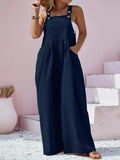 Plus Size Square Neck Wide Leg Overalls - Trendsi - Flyclothing LLC
