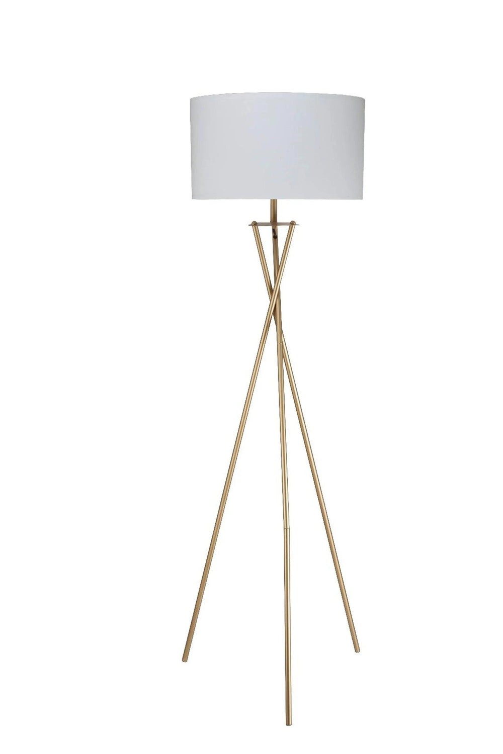 Minimalist Gold Metal Floor Lamp - Homeroots