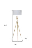 Minimalist Gold Metal Floor Lamp - Homeroots