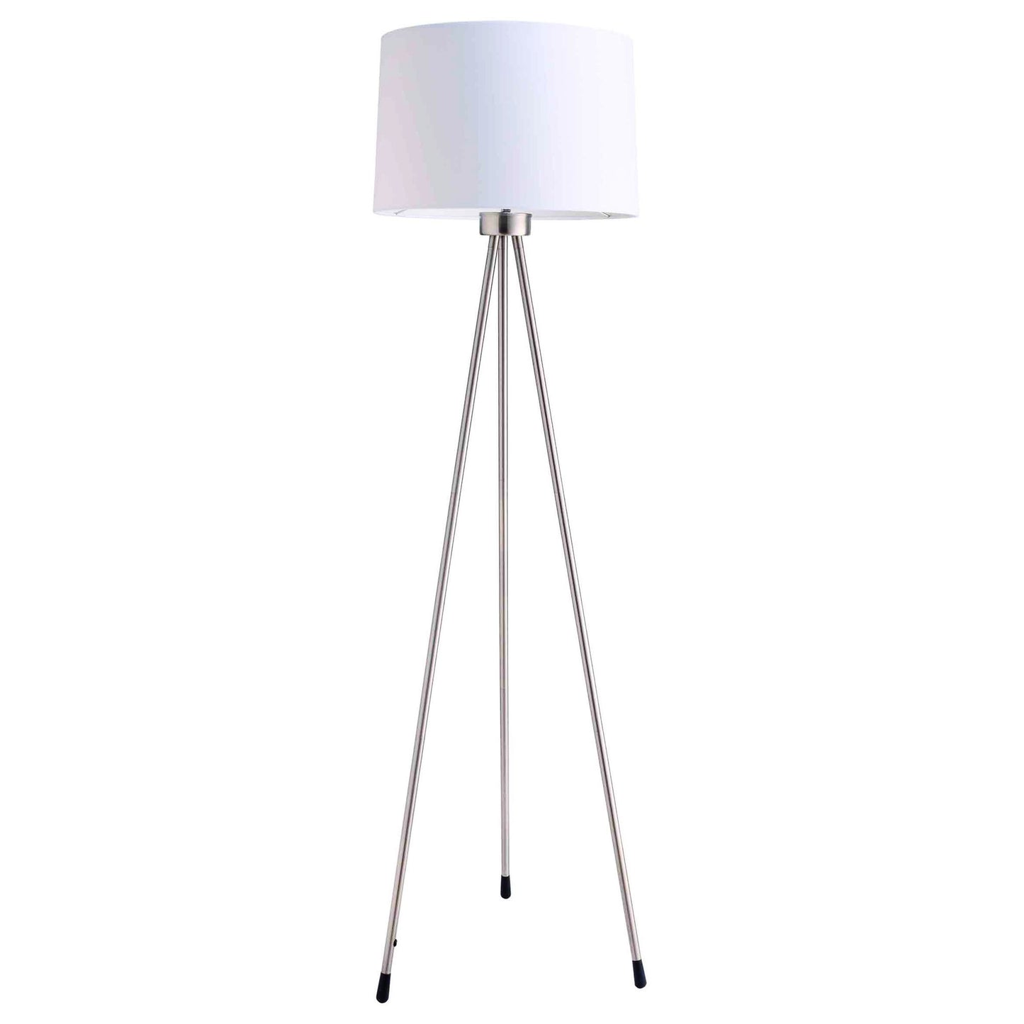 59" White Tripod Floor Lamp With White Drum Shade - Homeroots - Flyclothing LLC