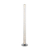 49" Steel LED Column Floor Lamp With Clear Drum Shade - Homeroots