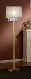 65" Gold Novelty Floor Lamp With White Drum Shade - Homeroots