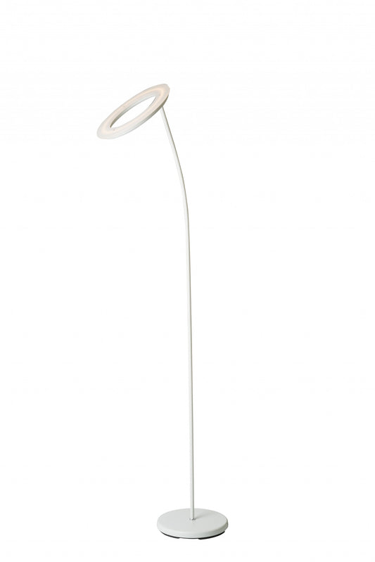 73" White LED Torchiere Floor Lamp - Homeroots