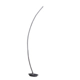 62" Silver And Soft White Arc LED Floor Lamp - Homeroots