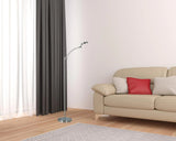 54" Nickel Adjustable LED Task Floor Lamp - Homeroots