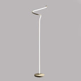 51" White LED Novelty Curvy Spiral Floor Lamp - Homeroots