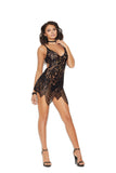Elegant Moments Black Lace Babydoll 4322
