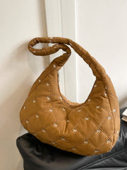 Bow Polyester Shoulder Bag - Trendsi