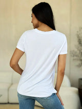 Basic Bae Full Size Round Neck Short Sleeve T-Shirt - Trendsi - Flyclothing LLC