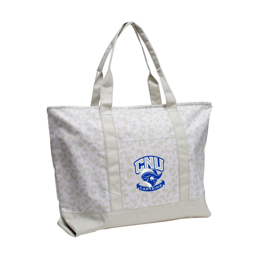 Christopher Newport U Leopard Pattern Tote - Logo Brands - Flyclothing LLC