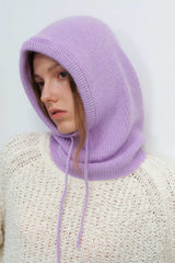 Drawstring Solid Color Thermal Knit Hat - Trendsi - Flyclothing LLC