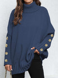 Turtleneck Long Sleeve Sweater - Trendsi - Flyclothing LLC