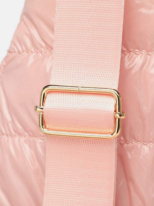 Quilted Adjustable Strap Puffy Sling Bag - Trendsi - Flyclothing LLC