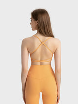 Millennia Crisscross Back Scoop Neck Active Cami with Detachable Chest Pads - Trendsi - Flyclothing LLC