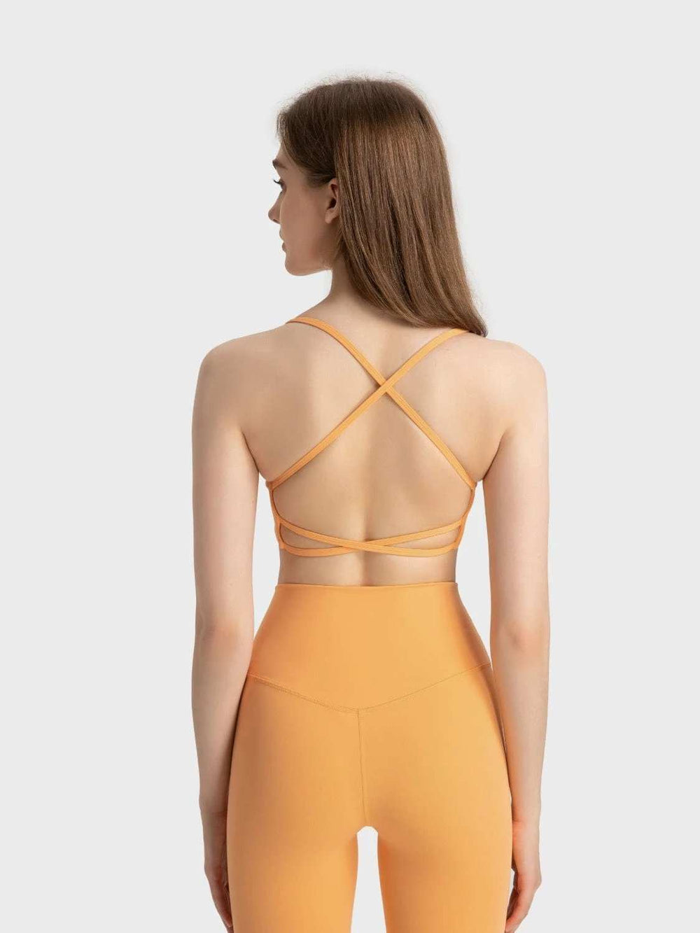 Millennia Crisscross Back Scoop Neck Active Cami with Detachable Chest Pads - Trendsi - Flyclothing LLC