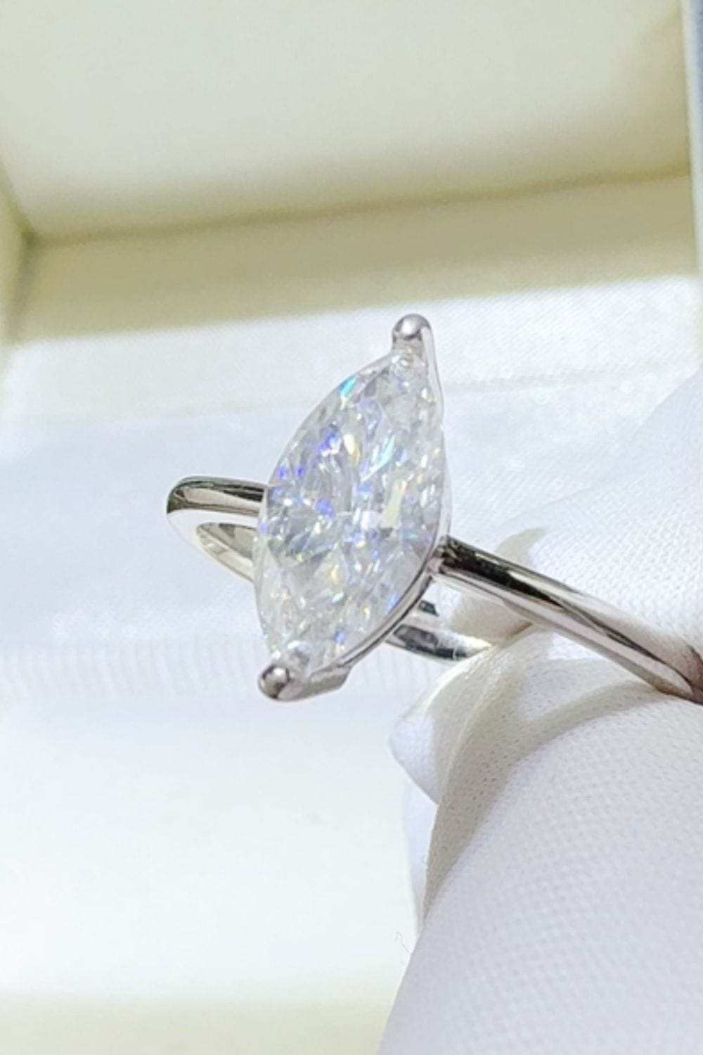 2 Carat Moissanite 925 Sterling Silver Ring - Trendsi - Flyclothing LLC