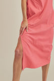 Aemi + Co Side Slit Round Neck Sleeveless Midi Dress - Trendsi