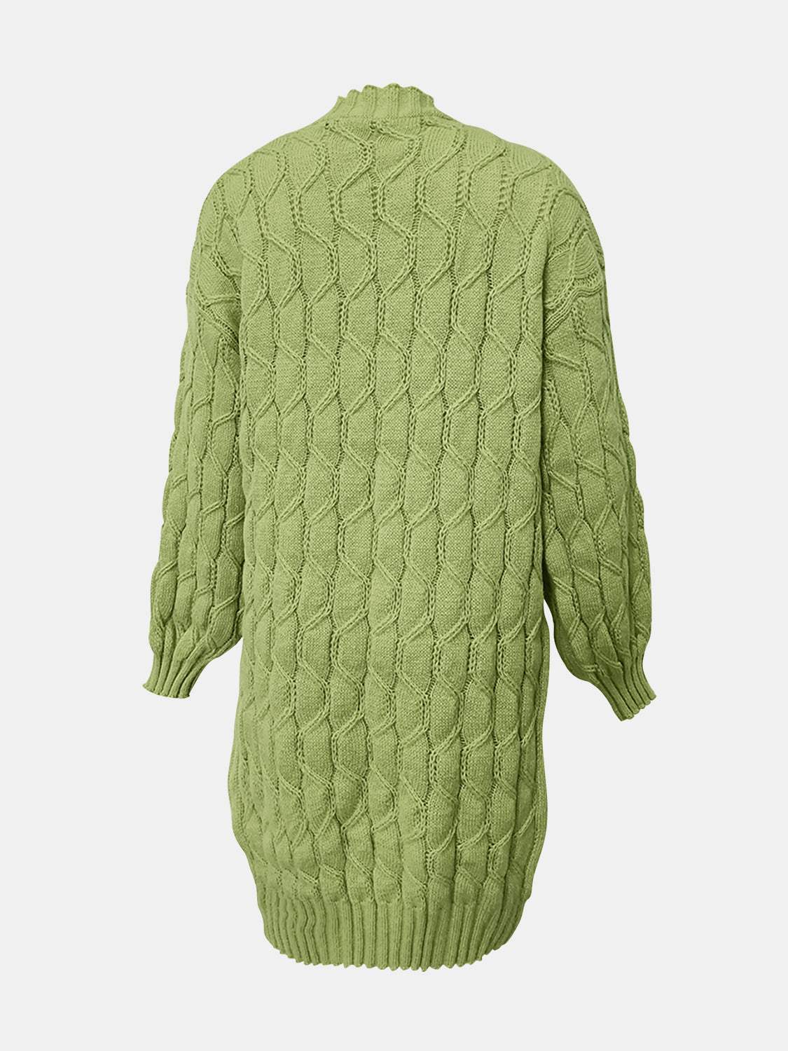 Open Front Long Sleeve Cardigan - Trendsi - Flyclothing LLC