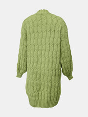 Open Front Long Sleeve Cardigan - Trendsi