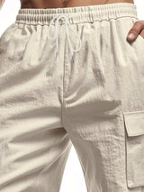 Men's Full Size Drawstring Shorts with Cargo Pockets Plus Size - Trendsi - Flyclothing LLC