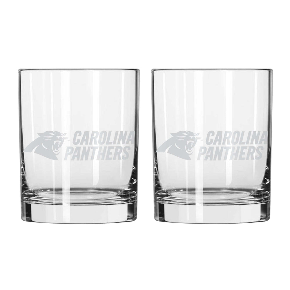 Carolina Panthers 14oz Frost Rocks Glass - Logo Brands - Flyclothing LLC