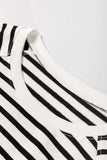 Slit Striped Round Neck Long Sleeve Sweatshirt - Trendsi - Flyclothing LLC