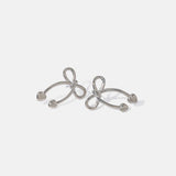 Stainless Steel Bow Earrings - Trendsi - Flyclothing LLC