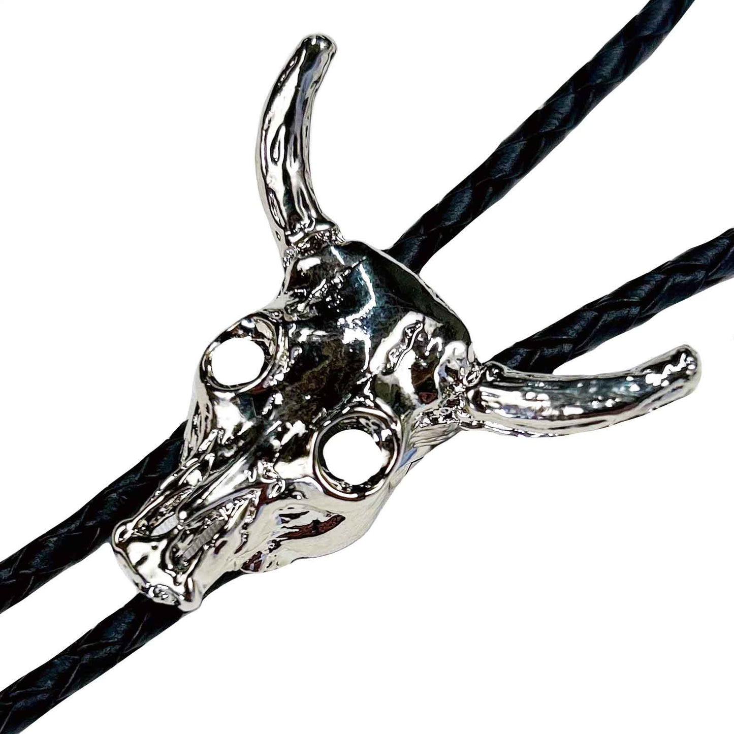 Rockmount Ranch Wear Silver Steer Skull Western Bolo Tie - Rockmount Clothing - Flyclothing LLC